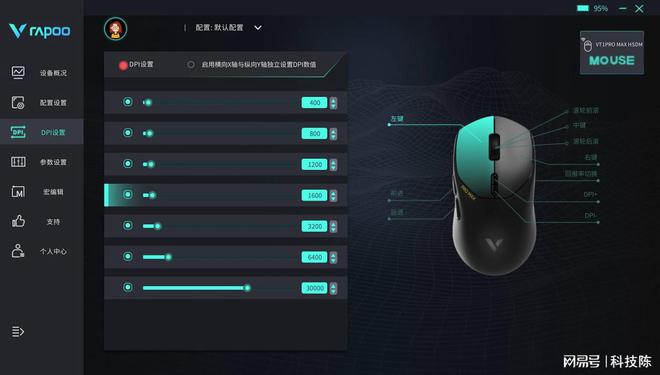 融合雷柏VT1 PRO MAX游戏鼠标AG真人游戏平台轻盈、精准与续航的完美(图5)